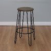 Black Metal and Wood Bar Stool - Quinn