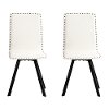 White Upholstered Swivel Dining Room Chair (Set of 2) - Linen