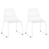 Kids White Geometric Wire Activity Chairs - Set of 2