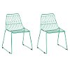 Kids Teal Geometric Wire Activity Chairs - Set of 2