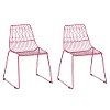 Kids Bright Pink Geometric Wire Activity Chairs - Set of 2