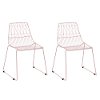 Kids Blush Pink Geometric Wire Activity Chairs - Set of 2
