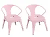 Kids Blush Pink Metal Activity Chairs - Set of 2