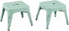 Kids Mint Green Metal Stools - Set of 2