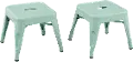 Kids Mint Green Metal Stools - Set of 2