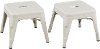 Kids Mint Green Metal Stools - Set of 2