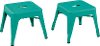 Kids Teal Metal Stools - Set of 2