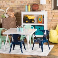 Kids White Metal Activity Table-2