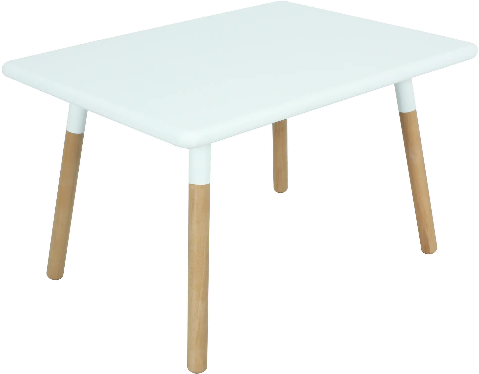 Dipped White Kids Table and Stool Set-3