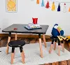 Kids Dipped Black Table and Stool Set
