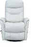 Ice White Leather-Match Swivel Glider Recliner