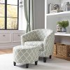 Contemporary Gray Barrel Accent Chair and Ottoman - Modern Eclectic