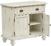 Antique Distressed White Country Accent Chest - Modern Eclectic