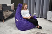 Iron Cloud Purple Fur Inflatable Chair - Big Mouth