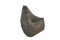 Iron Cloud Gray Fur Inflatable Chair - Big Mouth