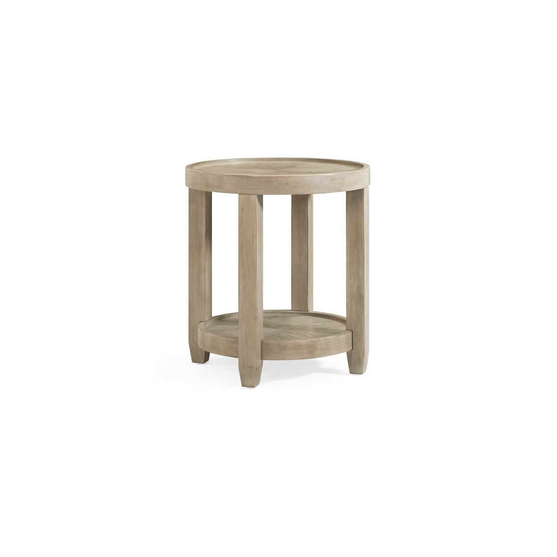 Contemporary Ash Round End Table - Bellamy-1