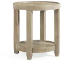 Contemporary Ash Round End Table - Bellamy