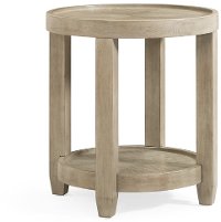 Contemporary Ash Round End Table - Bellamy