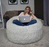 Iron Cloud White Fur Inflatable Chair - Papasan