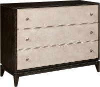 Modern Two Tone Ash Gray and Off-White Accent Chest - Modern Eclectic