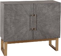 Modern Gray-Purple Painted Faux Shagreen Bar Cabinet - Modern Eclectic