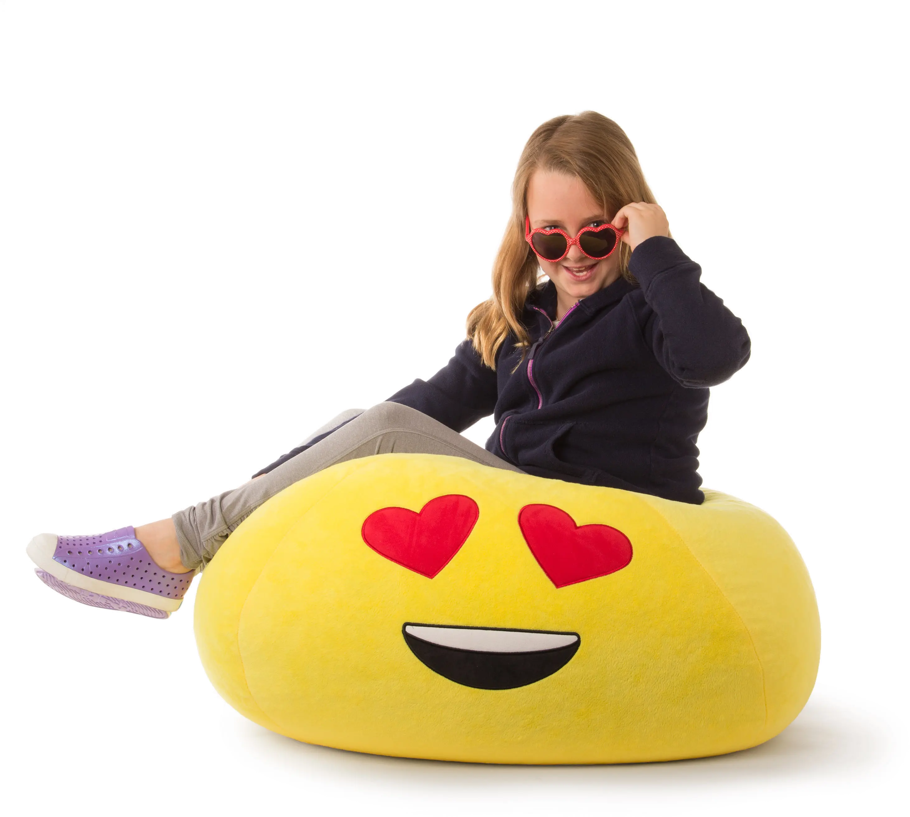 GoMoji Heart Eyes Emoji Bean Bag Chair-2
