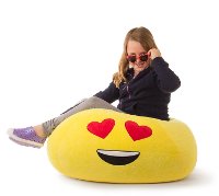 GoMoji Heart Eyes Emoji Bean Bag Chair-2