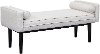 Natural Off-White Upholstered Bed Bench - Modern Eclectic