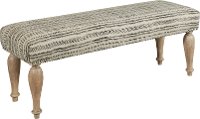 Tribal Block Print Upholstered Bed Bench - Modern Eclectic