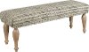 Tribal Block Print Upholstered Bed Bench