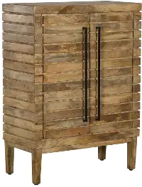 Modern Eclectic Contemporary Stacked Wood Bar Storage Cabinet