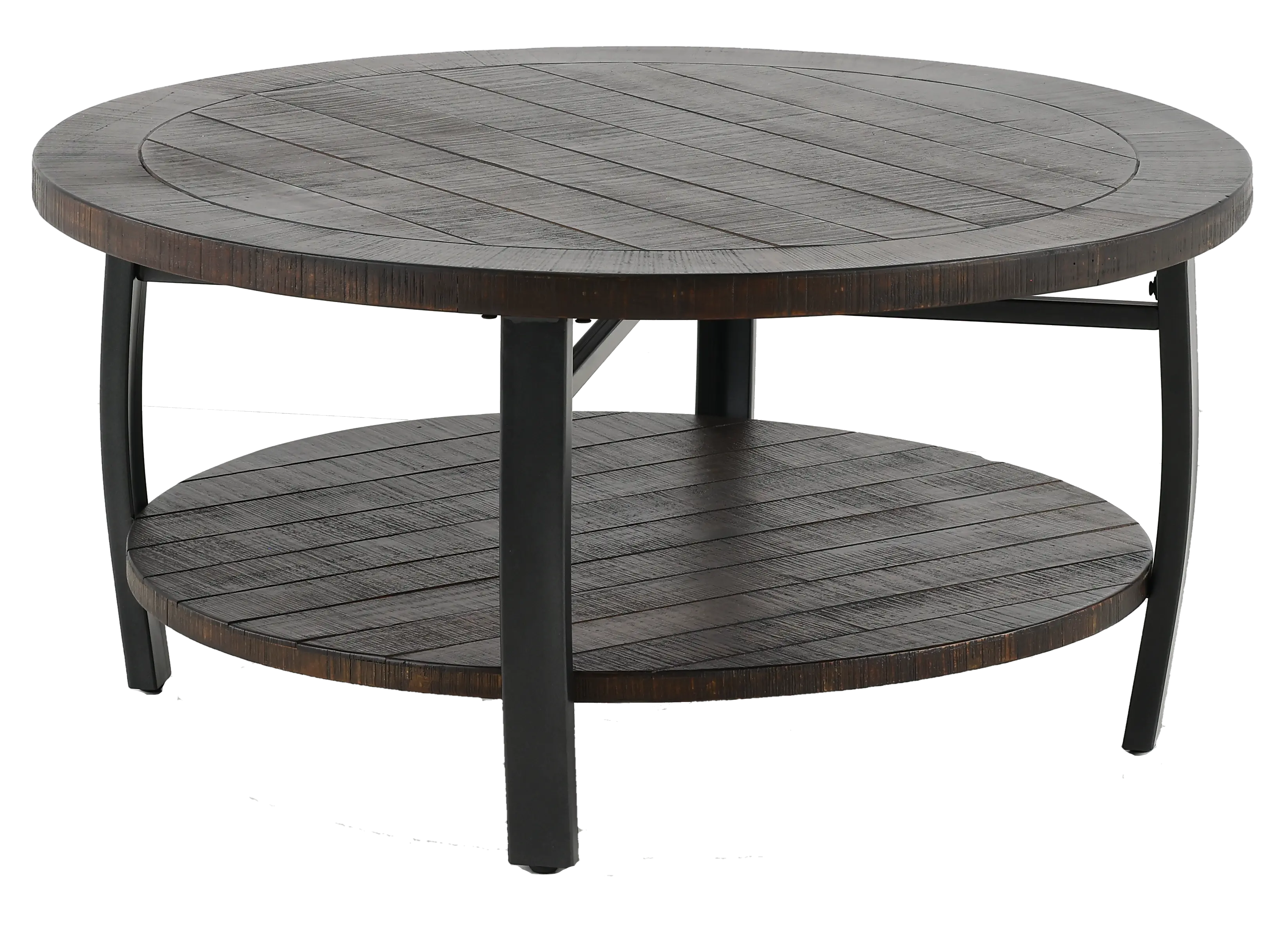 Homestead Tobacco Brown Round Coffee Table-2
