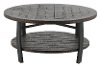 Rustic Tobacco Brown Round Coffee Table - Homestead