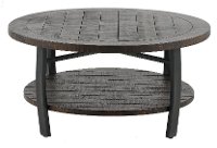 Rustic Tobacco Brown Round Coffee Table - Homestead