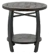 Homestead Tobacco Brown Round End Table