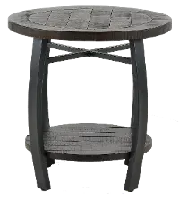 Homestead Tobacco Brown Round End Table