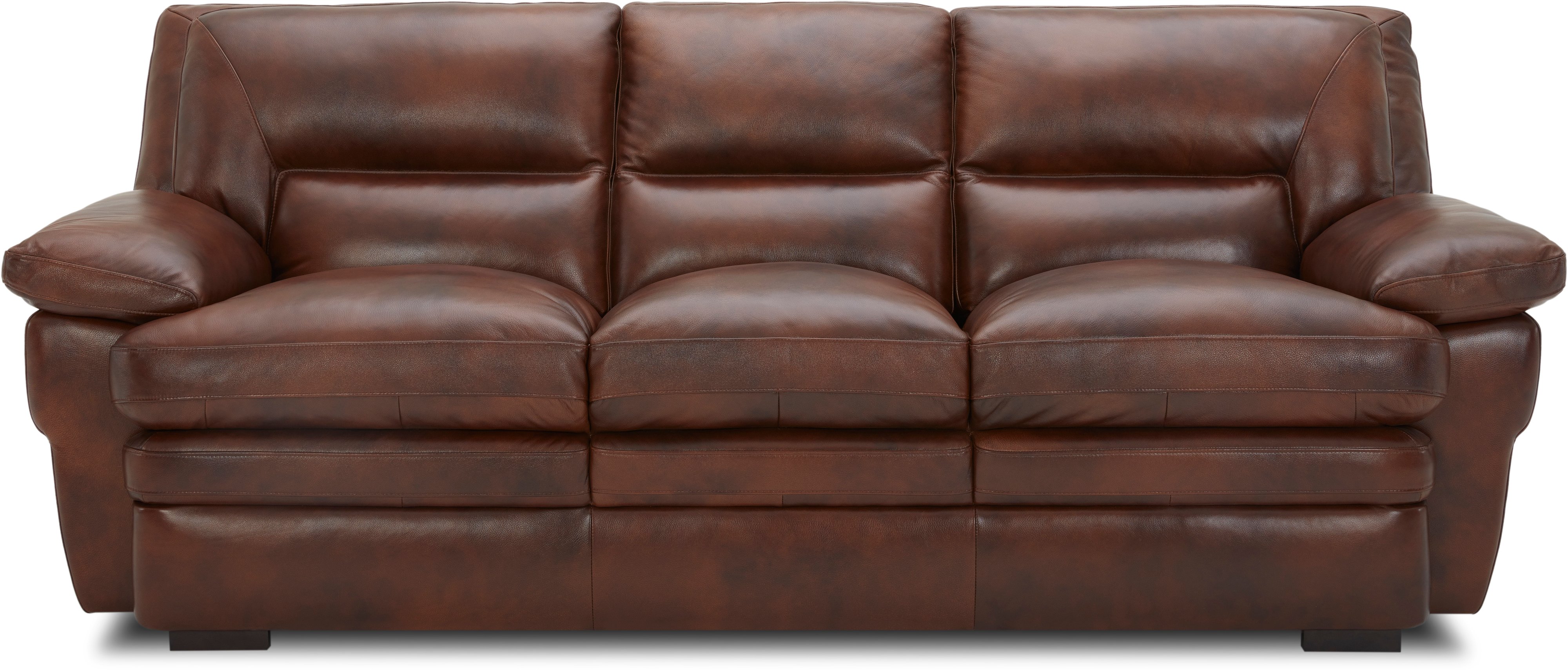 Chesapeake Contemporary Cognac Brown Leather Sofa-1
