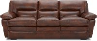 Chesapeake Contemporary Cognac Brown Leather Sofa