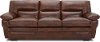 Contemporary Cognac Brown Leather Sofa - Chesapeake