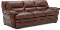 Contemporary Cognac Brown Leather Sofa - Chesapeake-2