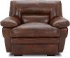 Contemporary Cognac Brown Leather Chair - Chesapeake