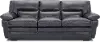 Chesapeake Charcoal Gray Leather Sofa