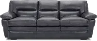 Chesapeake Contemporary Charcoal Gray Leather Sofa
