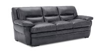 Contemporary Charcoal Gray Leather Sofa - Chesapeake-2