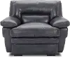 Chesapeake Charcoal Gray Leather Chair