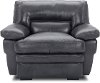 Contemporary Charcoal Gray Leather Chair - Chesapeake