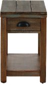 Weathered Brown Rustic Chairside Table - Durango
