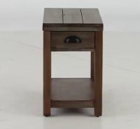 Weathered Brown Rustic Chairside Table - Durango-2