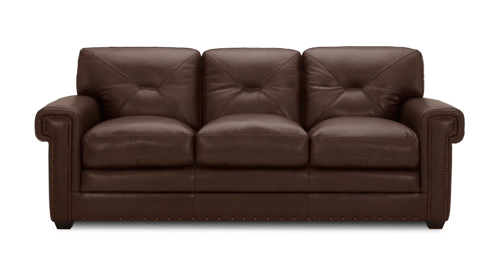 Derrick Brown Leather Sofa-1