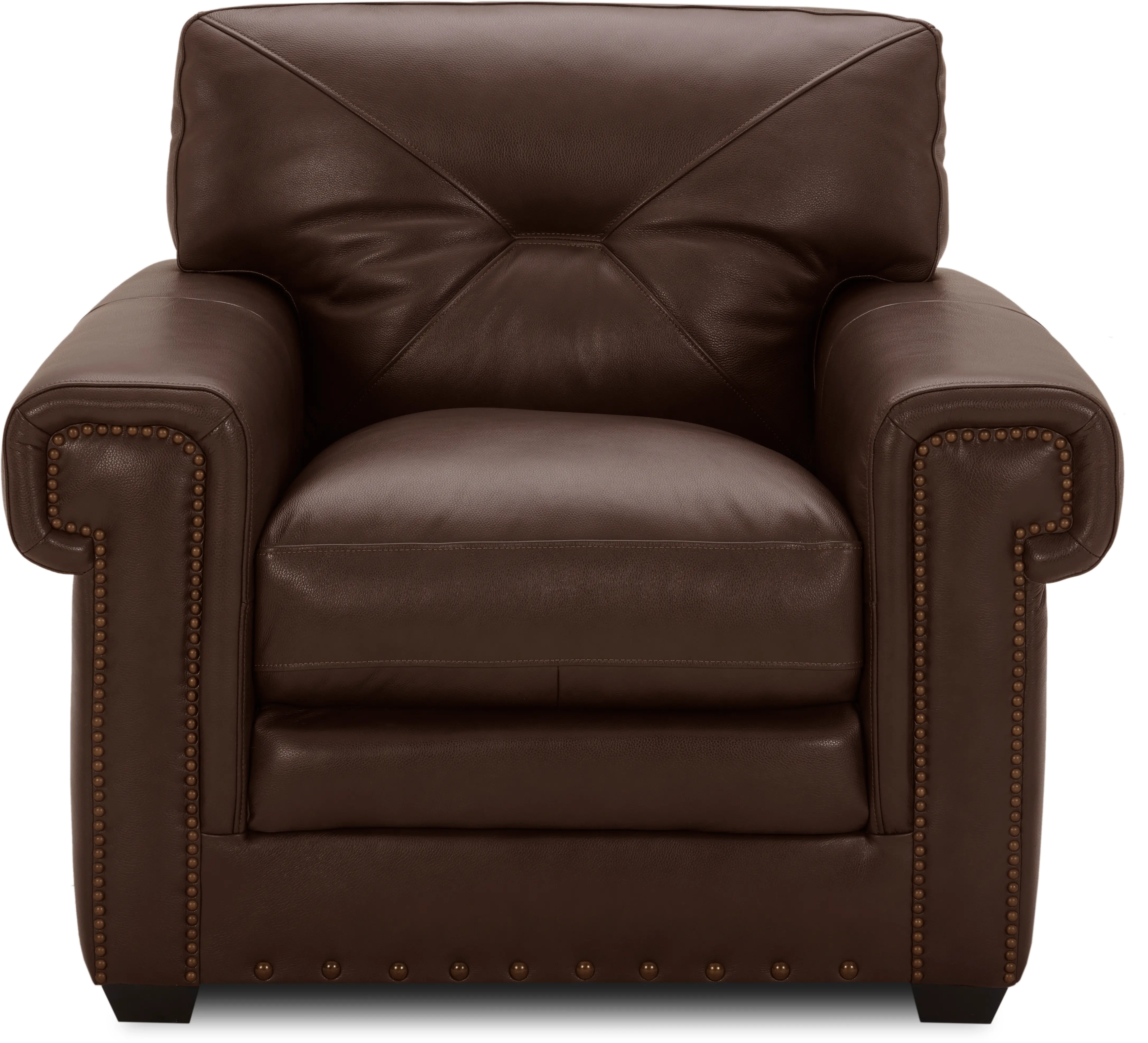Derrick Brown Leather Chair-1